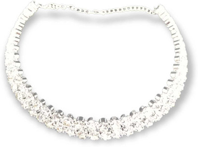 Krishna Collections Alloy Silver Silver, White Jewellery Set(Pack of 1)