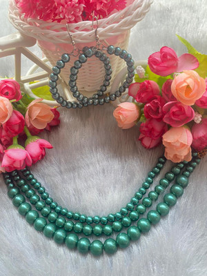 DENICRAAS Alloy Brass Green Jewellery Set(Pack of 1)