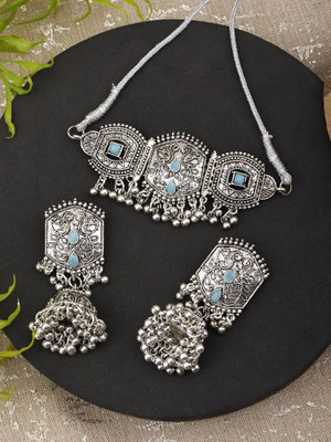Anamya Collections Alloy Blue Jewellery Set(Pack of 1)