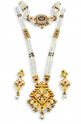Antiquejewellry Alloy Brass Multicolor Jewellery Set(Pack of 1)