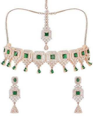 ANOUK Brass Gold-plated Green, Gold Jewellery Set(Pack of 1)