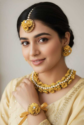 Fashion Didi Fabric Multicolor, Yellow Jewellery Set(Pack of 1)