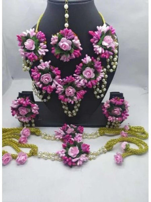 Arihant Shop Fabric Pink Jewellery Set(Pack of 1)