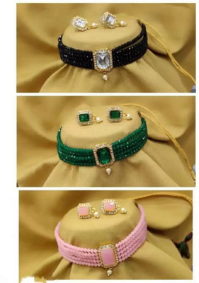 CATALYST Alloy Gold-plated Multicolor Jewellery Set(Pack of 1)