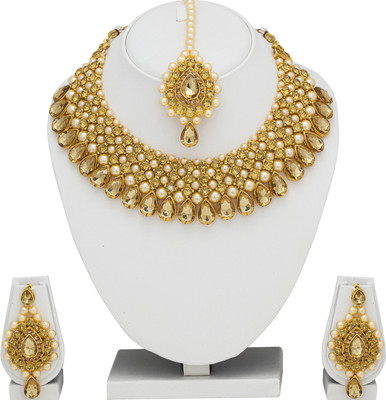 Shostopper by Sukkhi Alloy Gold-plated Gold Jewellery Set(Pack of 4)