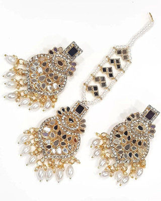 JMBW INTERNATIONAL Alloy Gold-plated White, Gold Jewellery Set(Pack of 1)