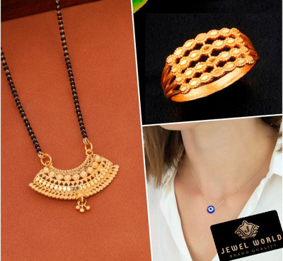 Jewel WORLD Brass, Alloy Gold-plated Multicolor Jewellery Set(Pack of 3)