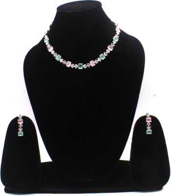 Shining Angel Copper Silver Pink Jewellery Set(Pack of 3)