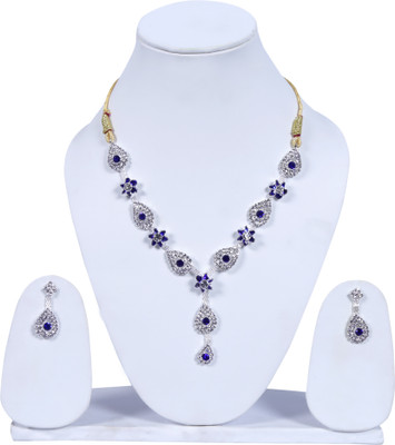 VIVAAN Zinc Blue Jewellery Set(Pack of 1)