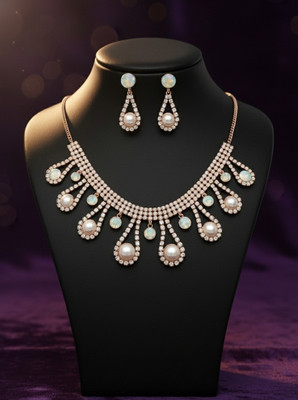 GJSENTERPRISE Alloy Silver Silver Jewellery Set(Pack of 1)