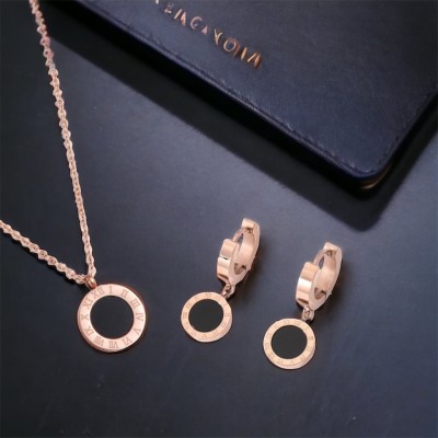 MYKI Stainless Steel Copper Rose Gold Jewellery Set(Pack of 2)