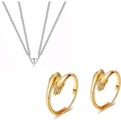 AVR JEWELS Alloy Silver Silver Jewellery Set(Pack of 4)