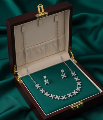 DEESHINE Alloy Silver Silver Jewellery Set(Pack of 1)