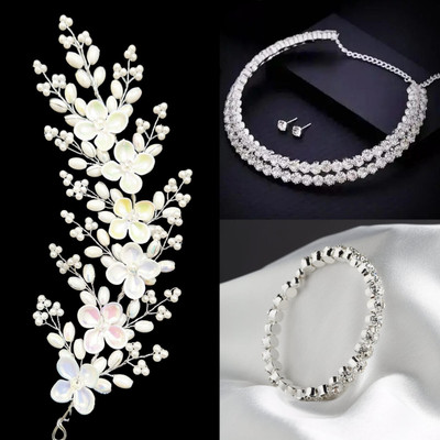 CROSSACK Alloy Silver Jewellery Set(Pack of 4)