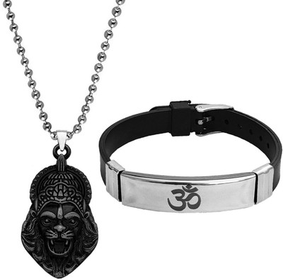 Shiv Jagdamba Metal, Stainless Steel Rhodium Grey, Silver Jewellery Set(Pack of 1)
