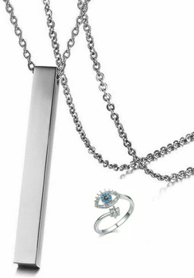 house of common Alloy, Stainless Steel Sterling Silver, Silver Silver Jewellery Set(Pack of 2)