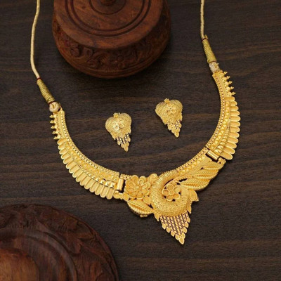 Krishna Creation Alloy Gold-plated Gold Jewellery Set(Pack of 1)