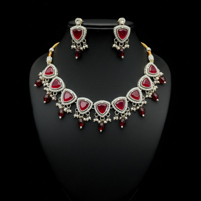 Rajasthankundan Alloy Gold-plated Multicolor Jewellery Set(Pack of 1)