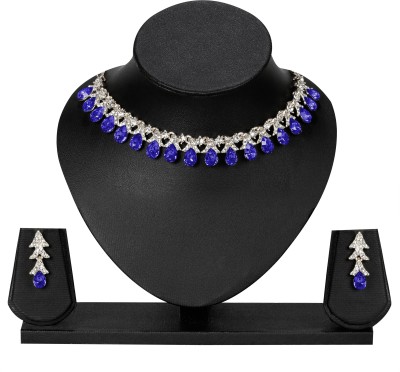 maayeri JEWELS Alloy Silver, Blue Jewellery Set(Pack of 1)