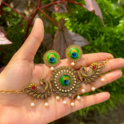 Shiv Shakti Supreme Alloy Gold-plated Gold Jewellery Set(Pack of 1)