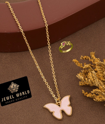 Jewel WORLD Brass, Alloy Gold-plated Gold, Multicolor Jewellery Set(Pack of 1)