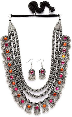 Ruhi Alloy Silver Jewellery Set(Pack of 1)