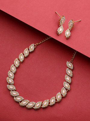 SAIYONI Alloy Gold-plated Gold Jewellery Set(Pack of 1)