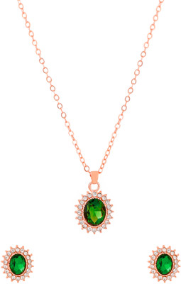 YELLOW CHIMES Alloy Gold-plated Rose Gold Jewellery Set(Pack of 1)