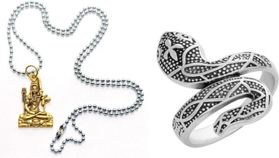 KINGSTYLEIMPEX Dori, Alloy Black, Silver Jewellery Set(Pack of 1)