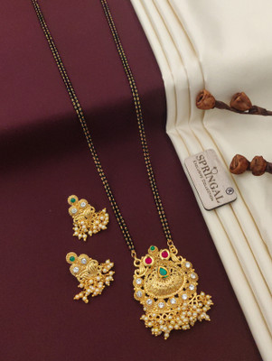 SPARSH JEWELRY Brass, Copper, Alloy Gold-plated, Brass, Copper Gold, Multicolor Jewellery Set(Pack of 1)