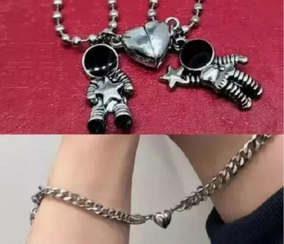 Neerajyoti Stainless Steel Silver Jewellery Set(Pack of 2)