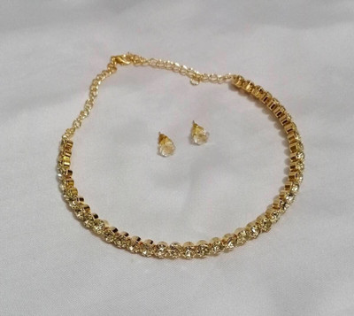 Henuka Copper Gold-plated Gold Jewellery Set(Pack of 1)