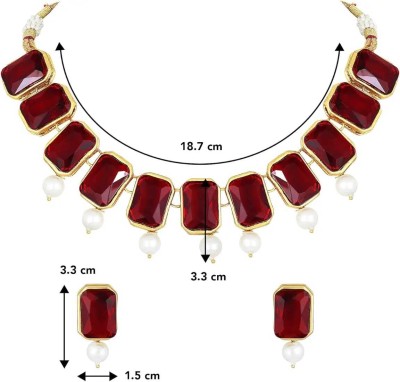 ONLINESTORE Fabric Red Jewellery Set(Pack of 1)