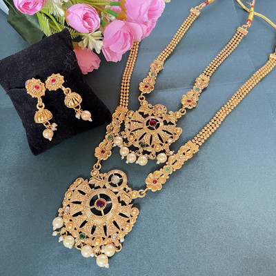 MandM Fashion Diva Alloy Gold-plated Rose Gold Jewellery Set(Pack of 4)