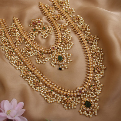 ROFARWORD Brass, Copper Gold-plated Gold Jewellery Set(Pack of 1)