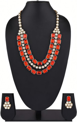 RAUNAK CREATION Alloy Red Jewellery Set(Pack of 1)