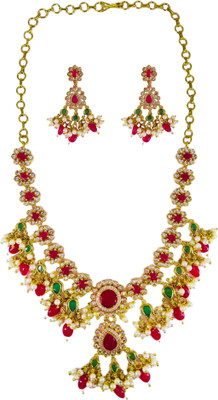 OMID Alloy Gold-plated Multicolor Jewellery Set(Pack of 3)