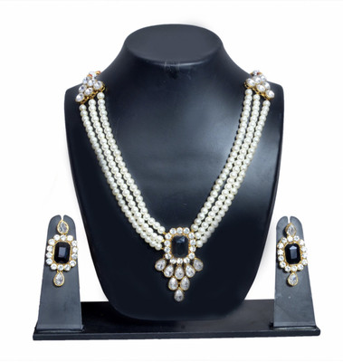 VIPY HANGER Alloy Gold-plated White Jewellery Set(Pack of 1)