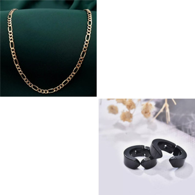MAATRCHAAYA Stainless Steel Gold-plated, Titanium Black, Gold Jewellery Set(Pack of 2)