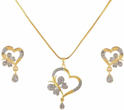 Lathar Alloy Gold-plated Gold, Silver Jewellery Set(Pack of 1)