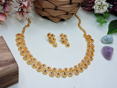 VATSALYA creation Alloy Gold-plated Gold Jewellery Set(Pack of 1)