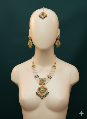 Macway Jewels Alloy Gold-plated Gold Jewellery Set(Pack of 1)