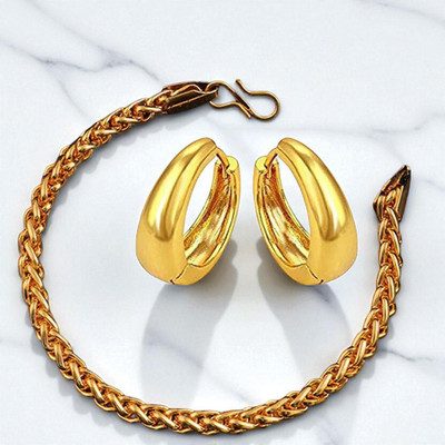 SILVERISH Stainless Steel Gold-plated Gold Jewellery Set(Pack of 2)