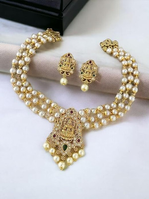 Rangrozo Jewellery Brass, Alloy Gold-plated Gold Jewellery Set(Pack of 1)