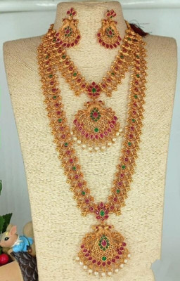 house of common Alloy Gold-plated Gold Jewellery Set(Pack of 1)