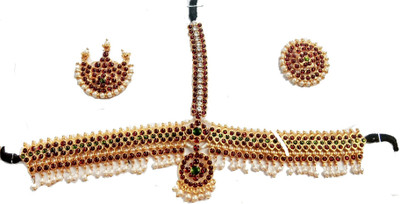 Elite Trading Brass Gold, Red Jewellery Set(Pack of 1)