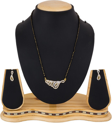 AADITA Alloy Gold-plated Black, Gold Jewellery Set(Pack of 1)