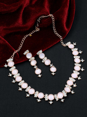 SAIYONI Alloy Gold-plated Rose Gold Jewellery Set(Pack of 1)