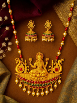 Digital Dress Room Brass Gold-plated Gold Jewellery Set(Pack of 3)