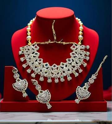 Aditya Fashion Metal Gold-plated Multicolor Jewellery Set(Pack of 1)